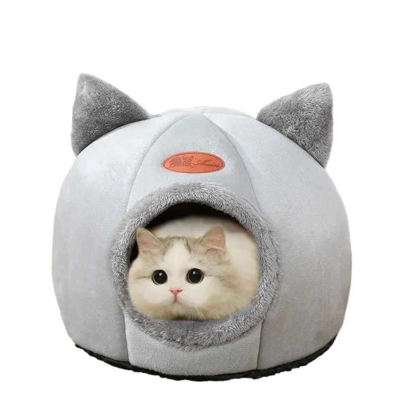 Deep Sleep Comfort in Winter Cat Bed Iittle Mat Basket Small Dog House Products Pets Tent Cozy Cave Nest Indoor Cama Gato