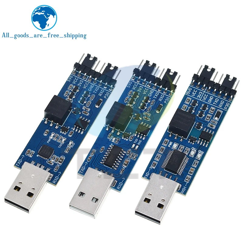 Módulo TZT USB a TTL FT232 CP2102 CH340 Módulo de puerto serie USB a UART con módulo de aislamiento de señal de 2 canales