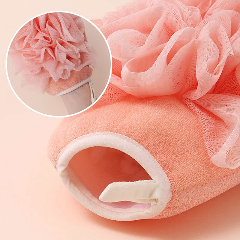 Exfoliating Double-Sided Gloves Body Cleaning Bath Flower Bathroom Shower Ball Body Scrubber Bath Sponge Towel Bathroom Tool