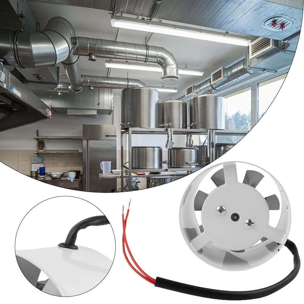 

Extractor Fan 100mm Cylinder Length Smoke Extractor Duct Fan 140 M³/h Inline Pipe Fan Quiet 100-110mm Hole Size Kitchens Tool