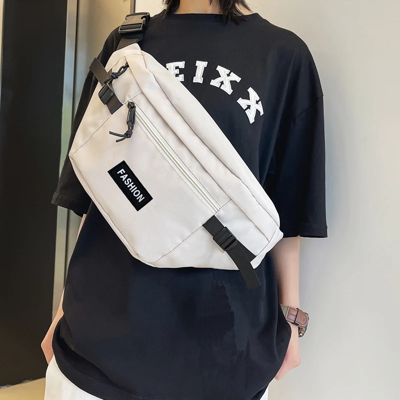 

Нейтральная мужская и женская поясная сумка на однослойной молнии для студентов. Подходит для путешествий, фотографий и фотосъемки.