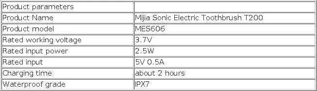 Original Mijia Sonic Electric Toothbrush T200 Type-C Charging IPX7 Water Proof Antibacterial Bristles Xiaomi Toothbrush