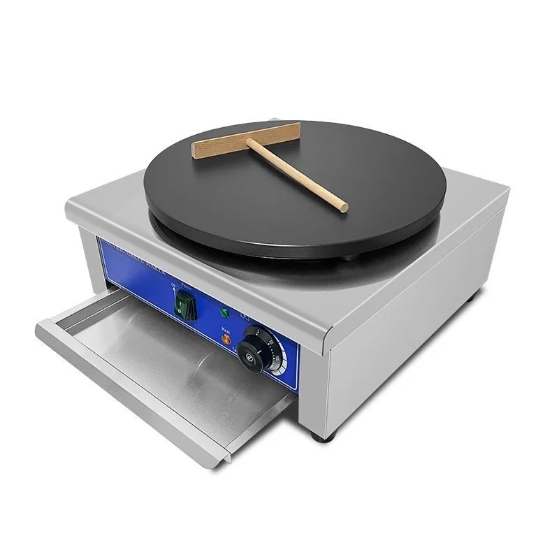 Commercial Electric Pancake Grill Double Head Crepe Machine Mille Feuille Hand Grab Pancake Egg Roll Maker