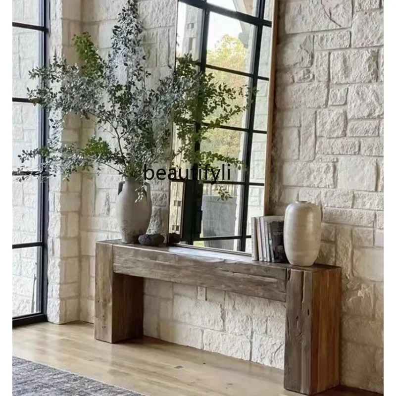 Log a Long Narrow Table Natural Wind Solid Wood Console Tables Table Miji Wind Console a Long Narrow  Console Tables TableA