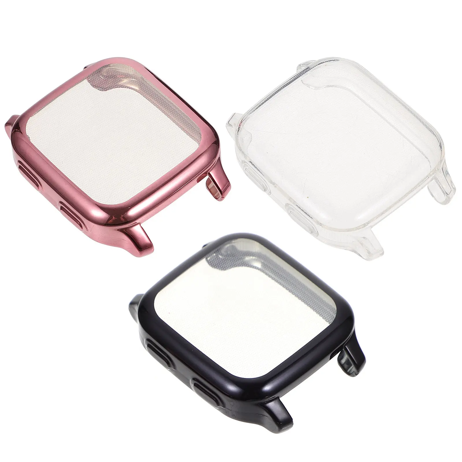 

3Pcs Fashionable Tpu Watch Protective Case Anti Collision Smartwatch Cover with Easy Install Removal for Daily Use Decorative