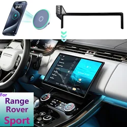 For Range Rover Sport 2023 2024 2025 Phone Holder Bracket Base Magnetic MagSafe Wireless Charging Phone Mounts Car Accessories