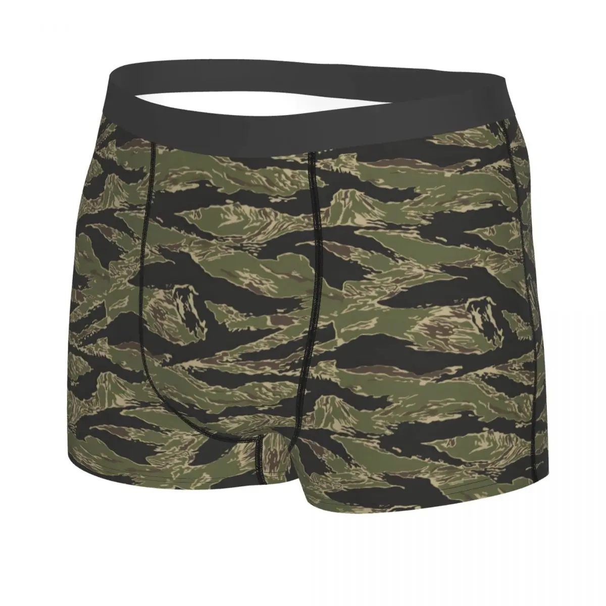 Valentine's Day Male Tiger Stripe Camo Underwear Camouflage Boxer Briefs Soft Shorts Panties Underpants For Husband