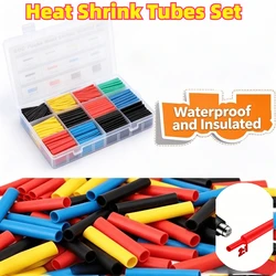 Heat Shrink Tubes Set for Cable Tube Shrink Tube Assortment DIY Cable Repair Protect Sleeve Heat-Shrinkable Tubing Sleeving Wrap