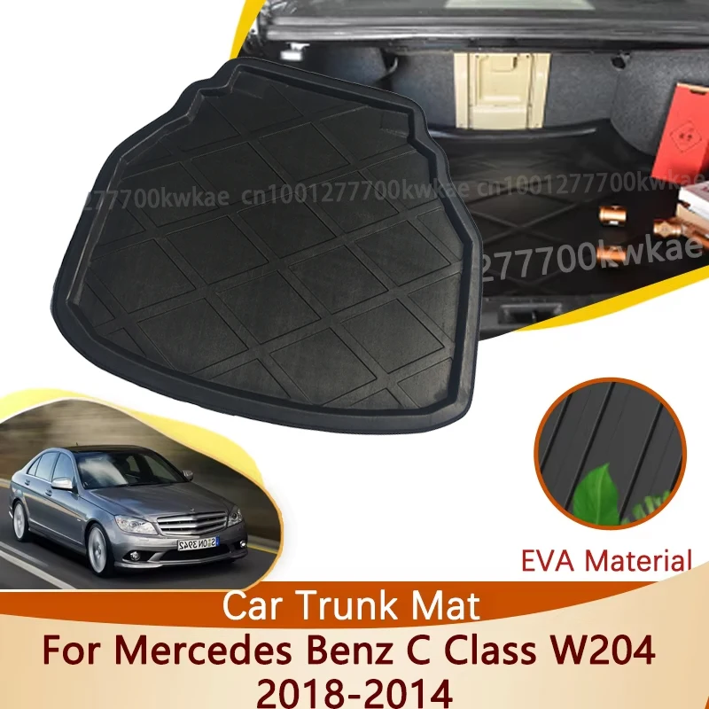 

Коврик в багажник автомобиля из ЭВА для Mercedes Benz C Class W204 2008 ~ 2014 2011, аксессуары для седана, напольный поднос, водостойкий коврик для багажника, ковер