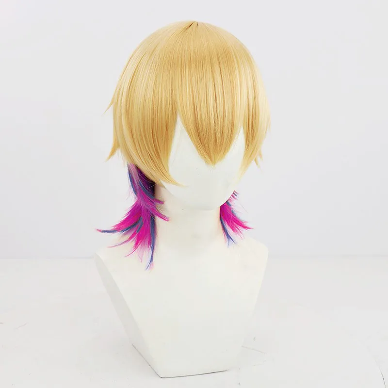 Virtual YouTube Vtuber Naruse Naki Cosplay Wig Halloween Carnival Party Props Synthetic Hair Heat Resistant Fiber + Wig Cap