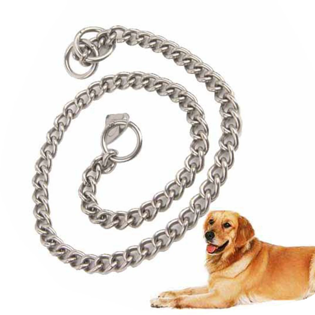 Metal Dog Training Choke Chain Collars For Small Medium Large Dogs Pitbull Bulldog Strong Stainless Iron Dog Slip P China Collar