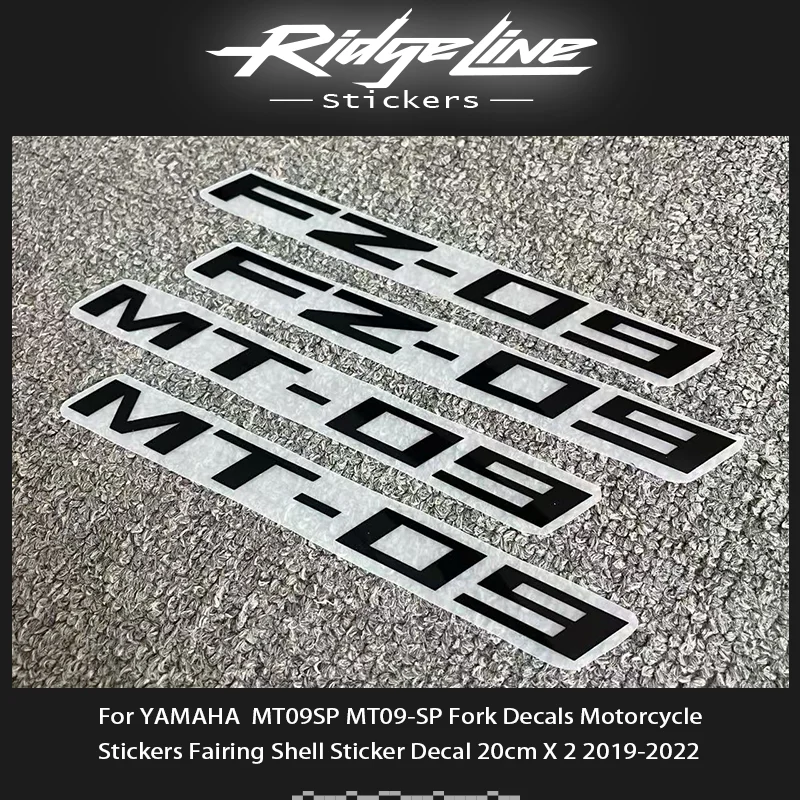 For YAMAHA  MT09SP MT09-SP Fork Decals Motorcycle Stickers Fairing Shell Sticker Decal 20cm X 2 2019-2022
