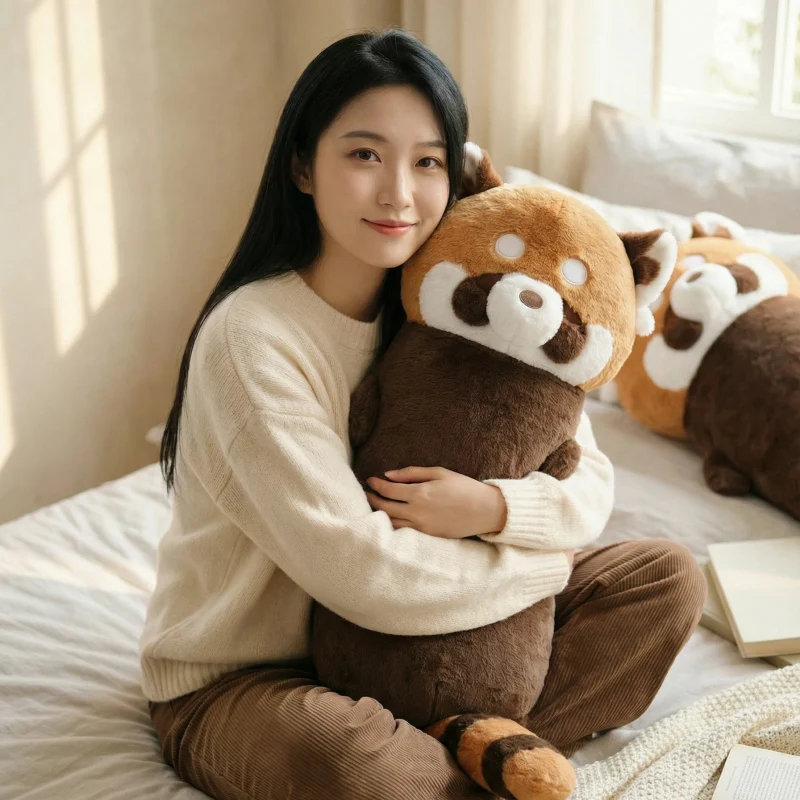 120cm-cartoon-raccoon-long-pillow-plush-toys-stuffed-happy-red-panda-doll-cozy-sleeping-throw-pillow-bedroom-decor-gift