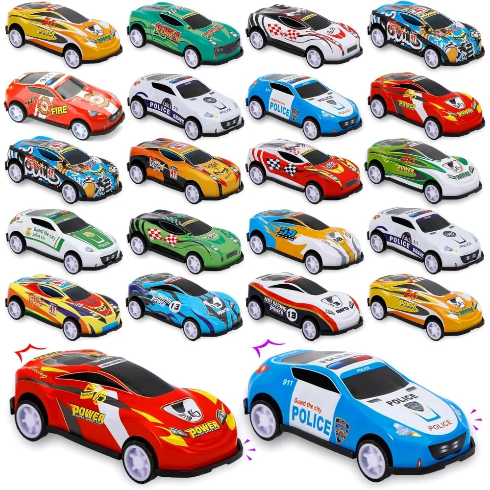 

28 pcs Pull Back Cars Toys for Kids, Party Favors Treasure Box for Classroom Prizes Mini Vehicles Race Cars Toys Bulk Xmas Gifts