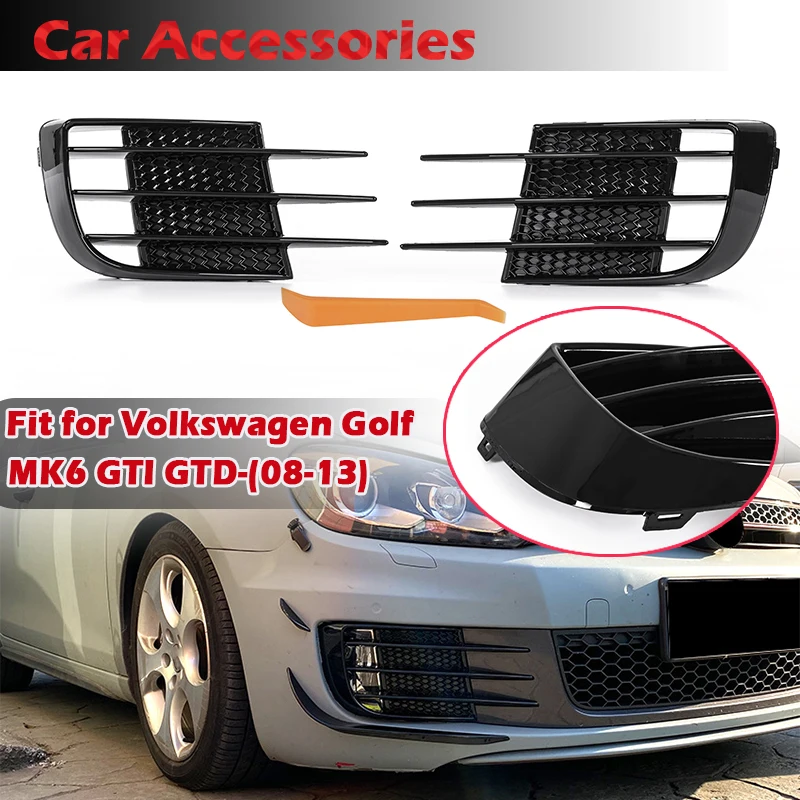 

Car Front Fog Lights Cover For 2008-2013 for Volkswagen VW Golf 6 MK6 VI GTI GTD R R20 Fog Lamp Hood frame Fog lamps shade