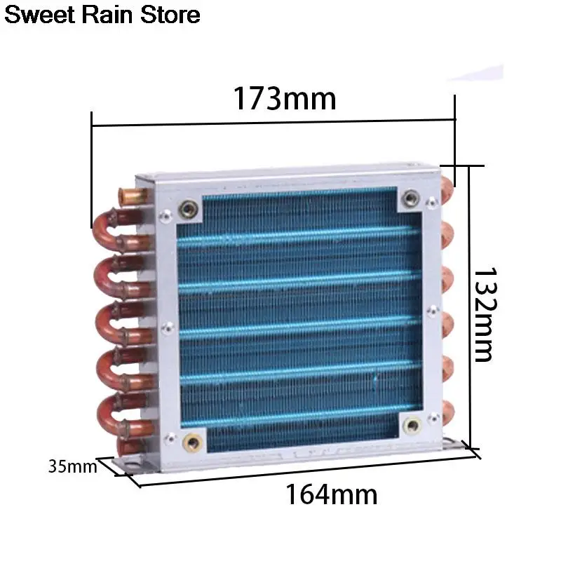 shell condenser radiator refrigerator freezer air-cooled water-cooled aluminum fin and copper tube heat exchanger with fan Small