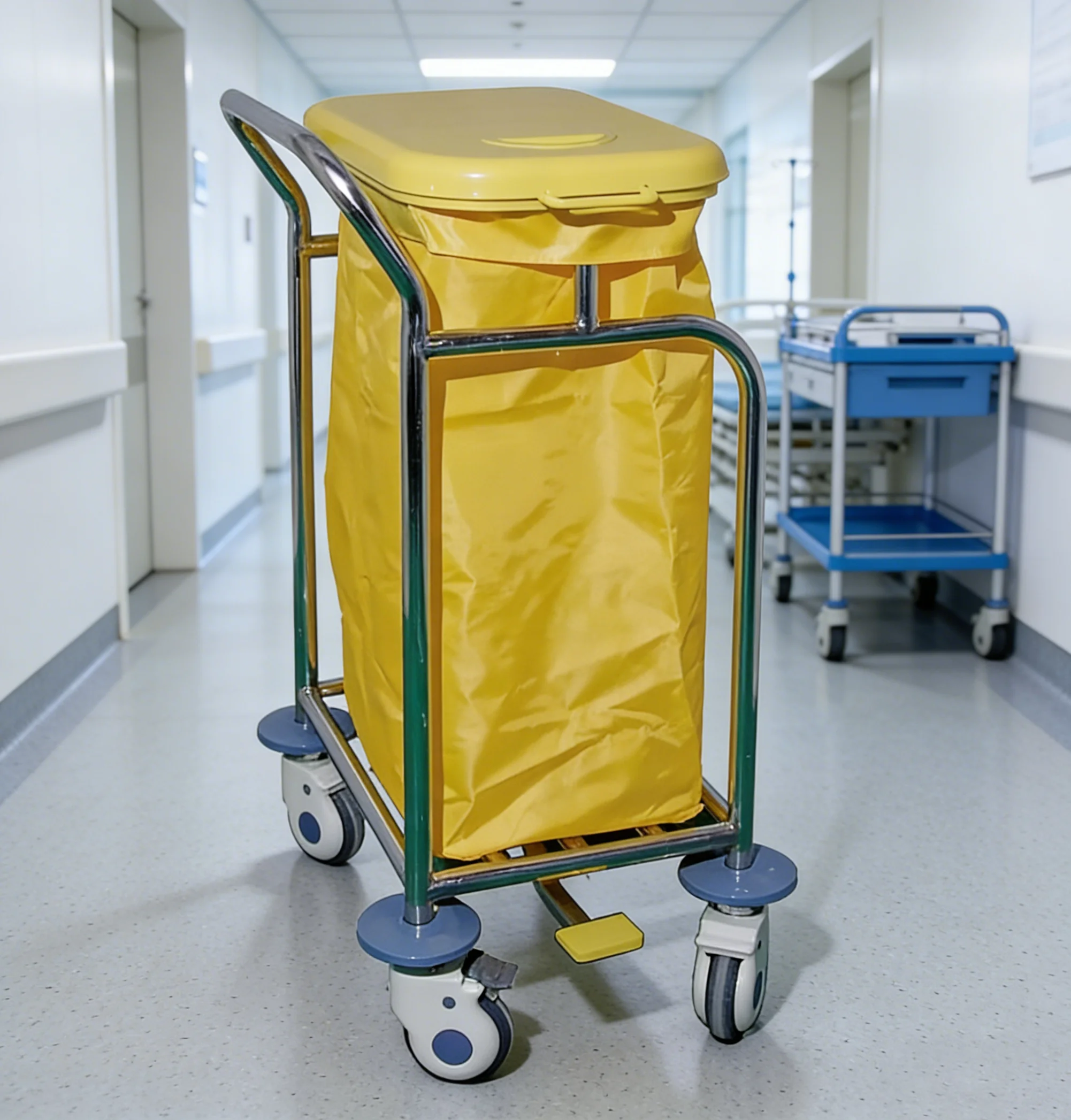 Medical Hospital Furniture Metal Trolley Cart for Dirty Clothes and Linen for Hospitals and Clinics - view 3