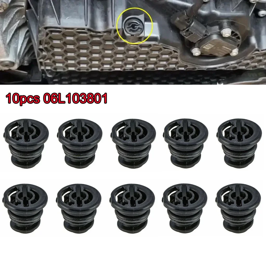 

10 шт. 06L103801 винт сливной пробки моторного масла, крышка, гайка поддона, болт, черный для нового Audi A4L/Q5 Volkswagen Golf Passat