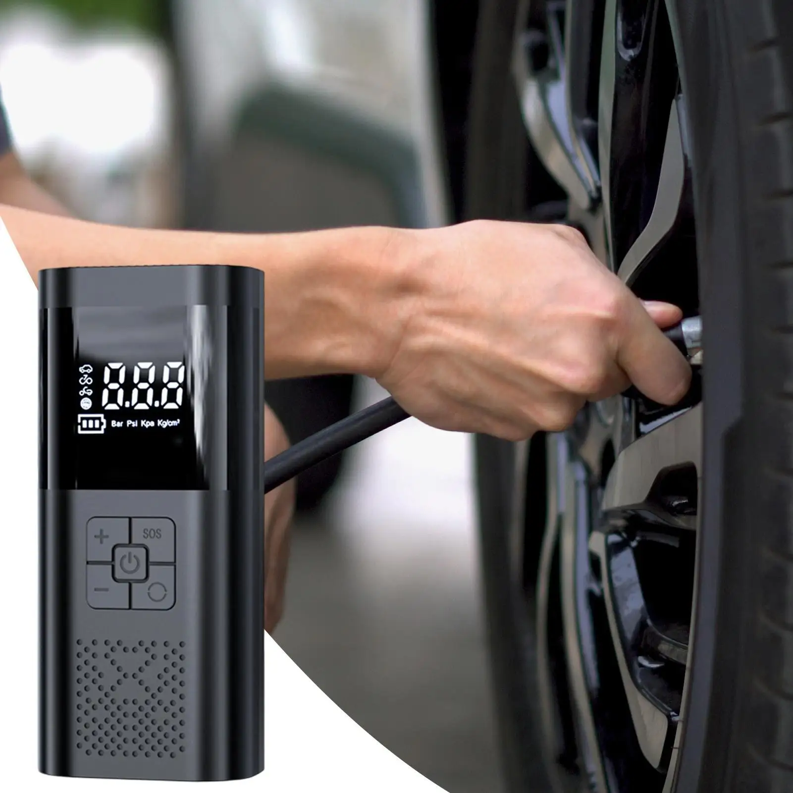 Portable Car Air Compressor Faster 150PSI Cordless Tire Inflator Pump with Digital Gauge for Car Motorcycle Bike Air Pump