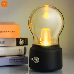 Светодиодная классическая лампа Xiaomi, декоративный светильник в стиле ретро, с USB-зарядкой, ночник для стола, декоративные светодиодные лампы