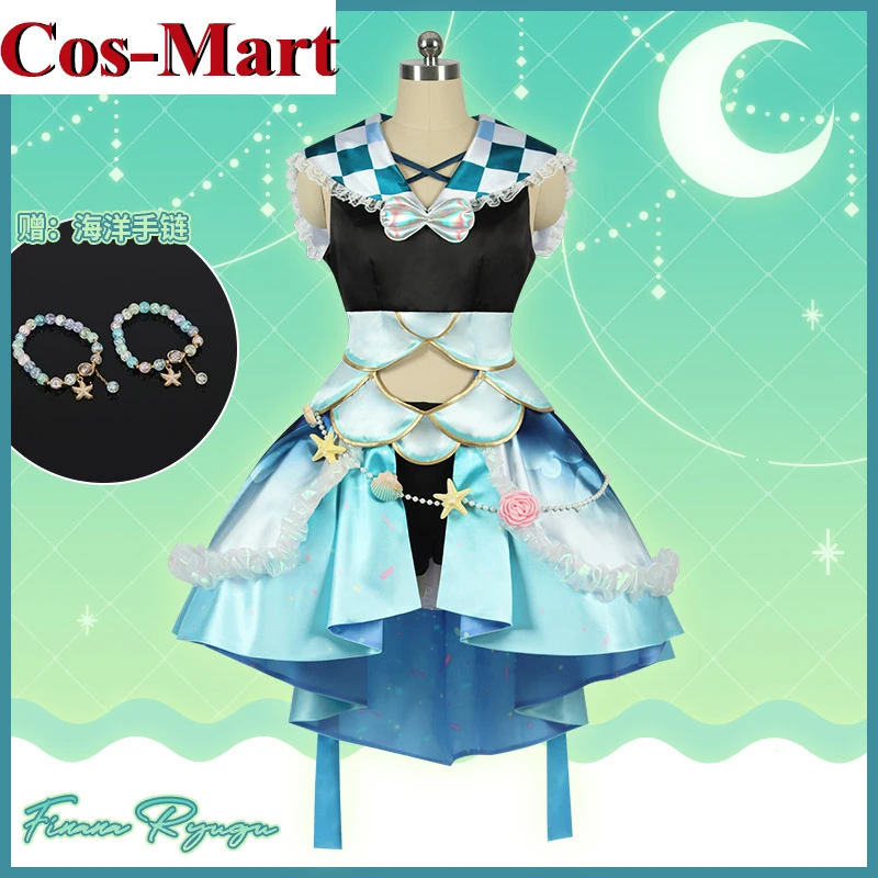

Cos-Mart аниме Vtuber Finana Ryugu косплей костюм милая милая униформа платье активная вечеринка одежда для ролевых игр на заказ