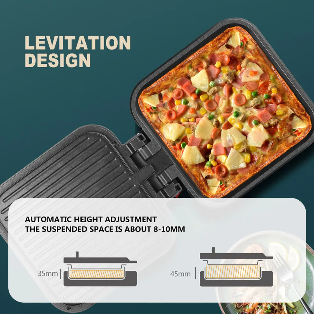 Многофункциональная форма для выпечки, бытовая электрическая машина для блинов, двухсторонняя нагревательная машина для блинов с антипригарным покрытием