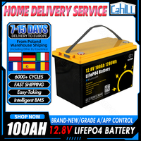 12V 100AH Lifepo4 Battery Pack Built-in Smart BMS Grade A 12.8V Rechargeable Cells DIY 24V 48V For RV Home Solar Energy Storage