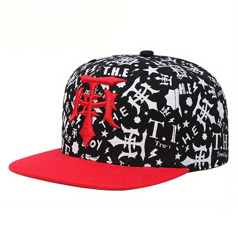 2026 Modische und Personalisierte Neue Baseball-Kappe T Graffiti-Stickerei Hip-Hop-Mütze Tägliche Freizeit-Sonnenschutzkappe Unisex Flachrand-Kappe – Detail 23