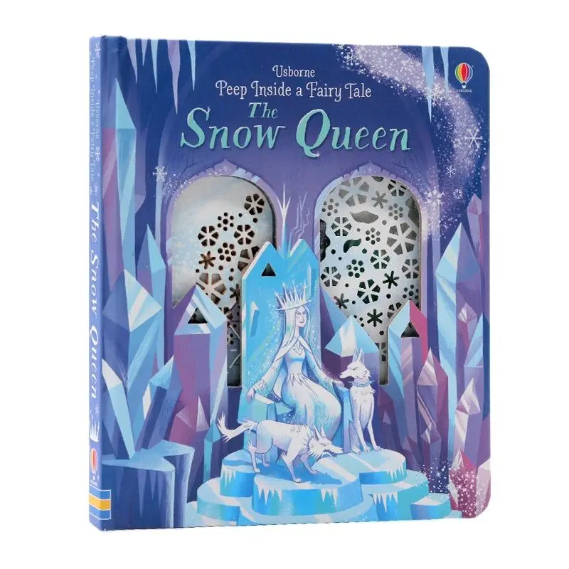 Libro educativo de lectura para niños y bebés, libro con solapa 3D en inglés, de cuento de hadas, Reina de la nieve