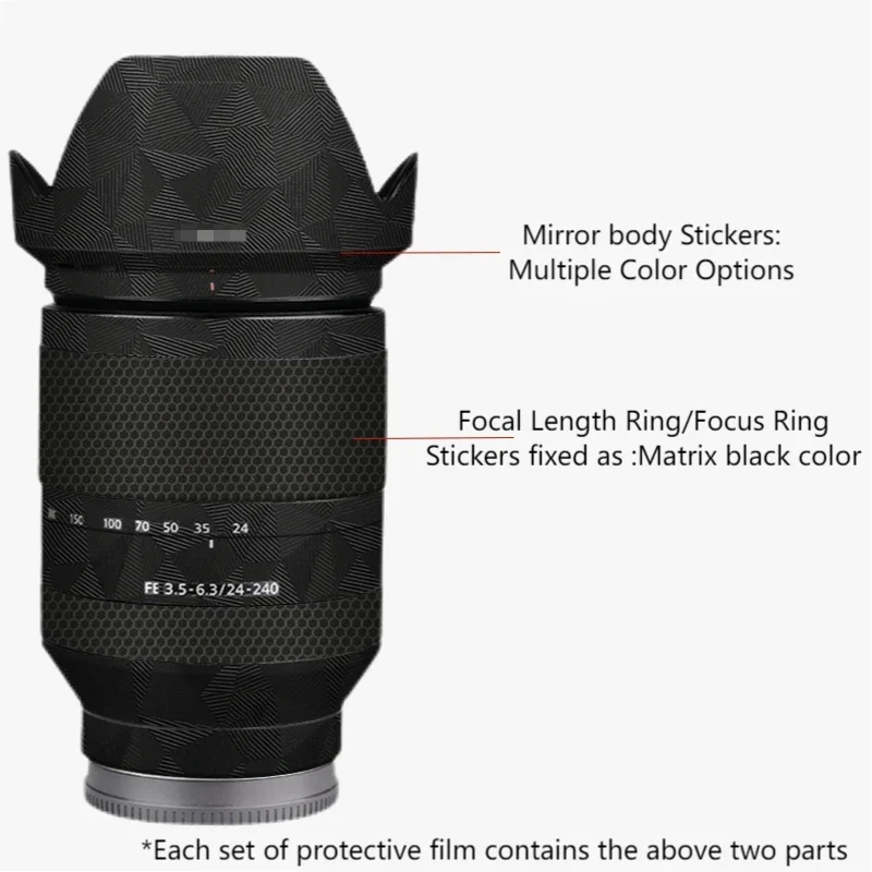 SEL24240 Camera Lens Sticker Coat Wrap Protective Film Body Decal Skin For Sony FE 24-240 24-240mm F3.5-6.3 OSS FE24240 FE24-240