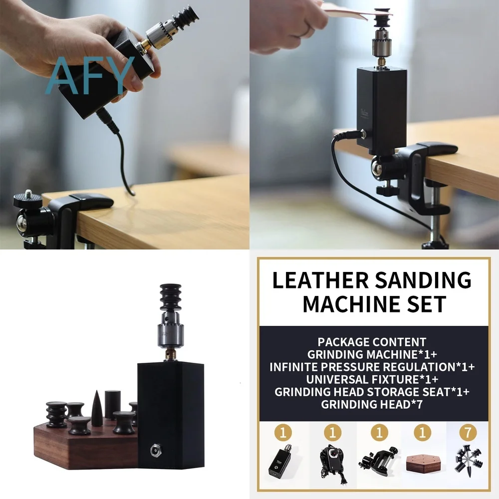 Electric Polishing Machine for D3000 Leather Crafting Tool Vegetable Tanned DIY Edge Trimming Round Rod Handmade Saddle