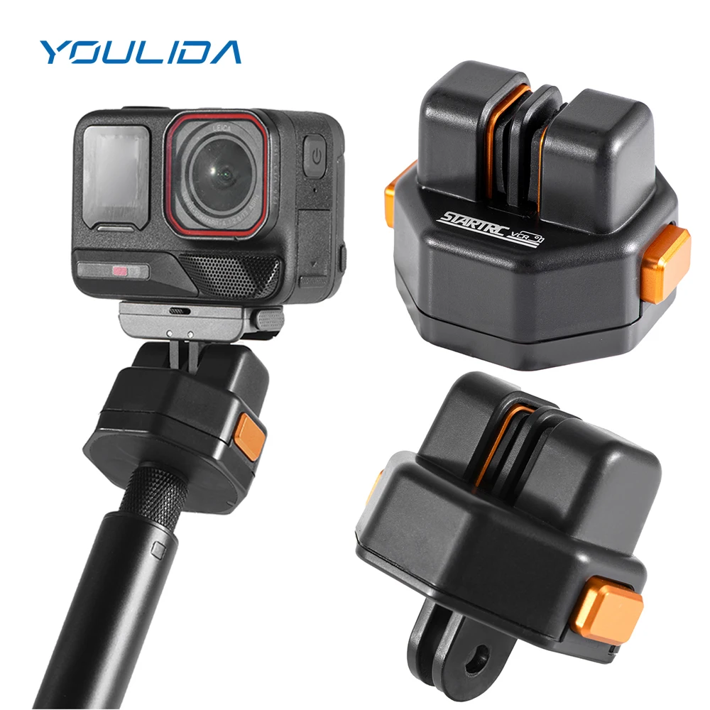 

For Gopro 13 12 11 10 9/DJI Action 5 Pro/4/3 Magnetic Adapter Base Quick Release Mount Bracket Expansion Camera Accessories