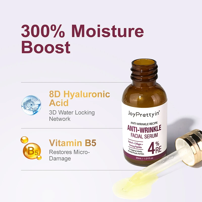 Anti-Wrinkle Retinol Face Serum Collagen Anti-Aging Lifting Firming Hyaluronic Acid Facial Serum Skin Care 30ml - view 3