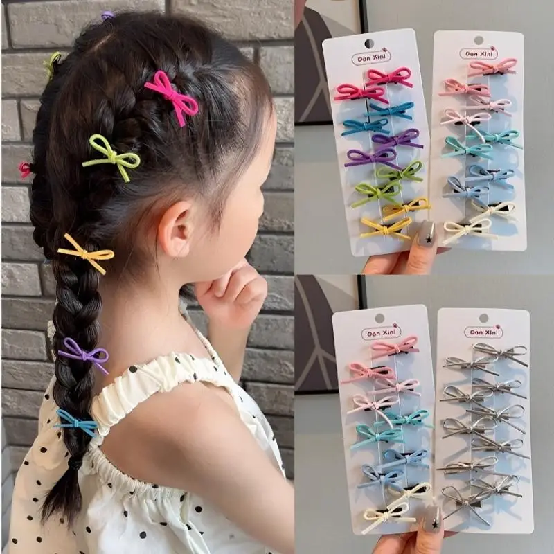10 Stück süße Haarspangen mit Schleifen, bunte, hübsche Haarspangen mit Schleifen, sanfte Haarklammern, Haaraccessoires für kleine Mädchen, ideal für Reisen. – Detail 6