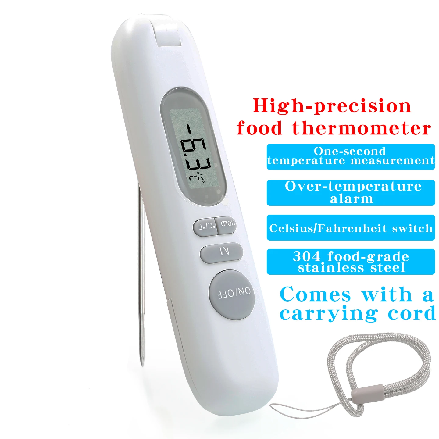 High Precision Contact Food Temperature Meter for Home Use Baking Sugar Caramelizing Oil Temperature Baby Milk Bottle Powder