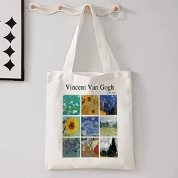 Vincent Van Gogh Capacious Tote Bag, Casual Portable Shoulder Bag ,Lightweight Shopping Bag, Big Reusable Canvas Bag