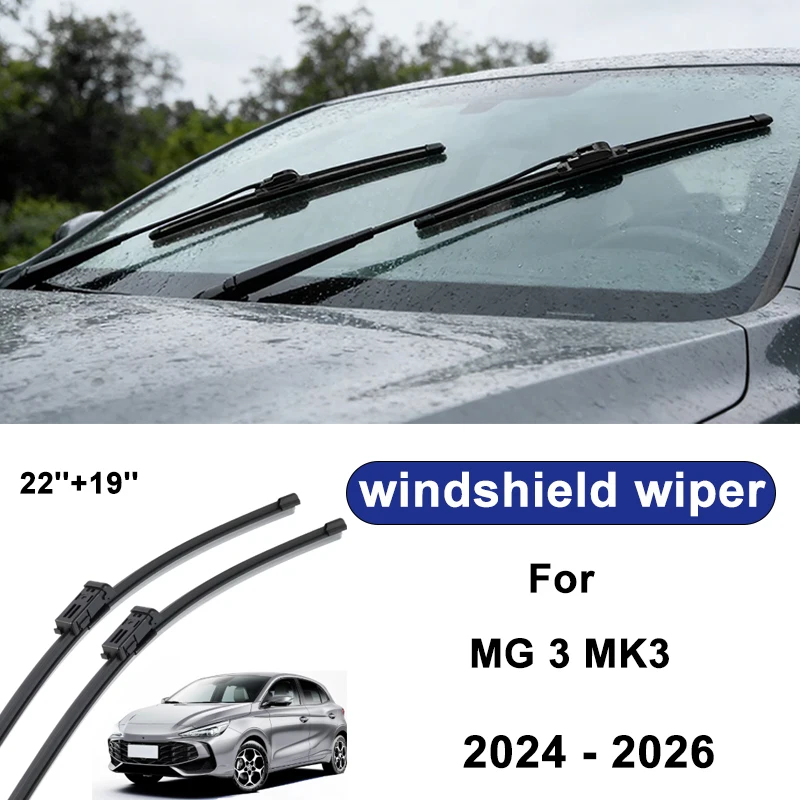 

For MG 3 MK3 2024-2026 car windshield front/rear wipers, silent wiper blades,car blade brush accessories