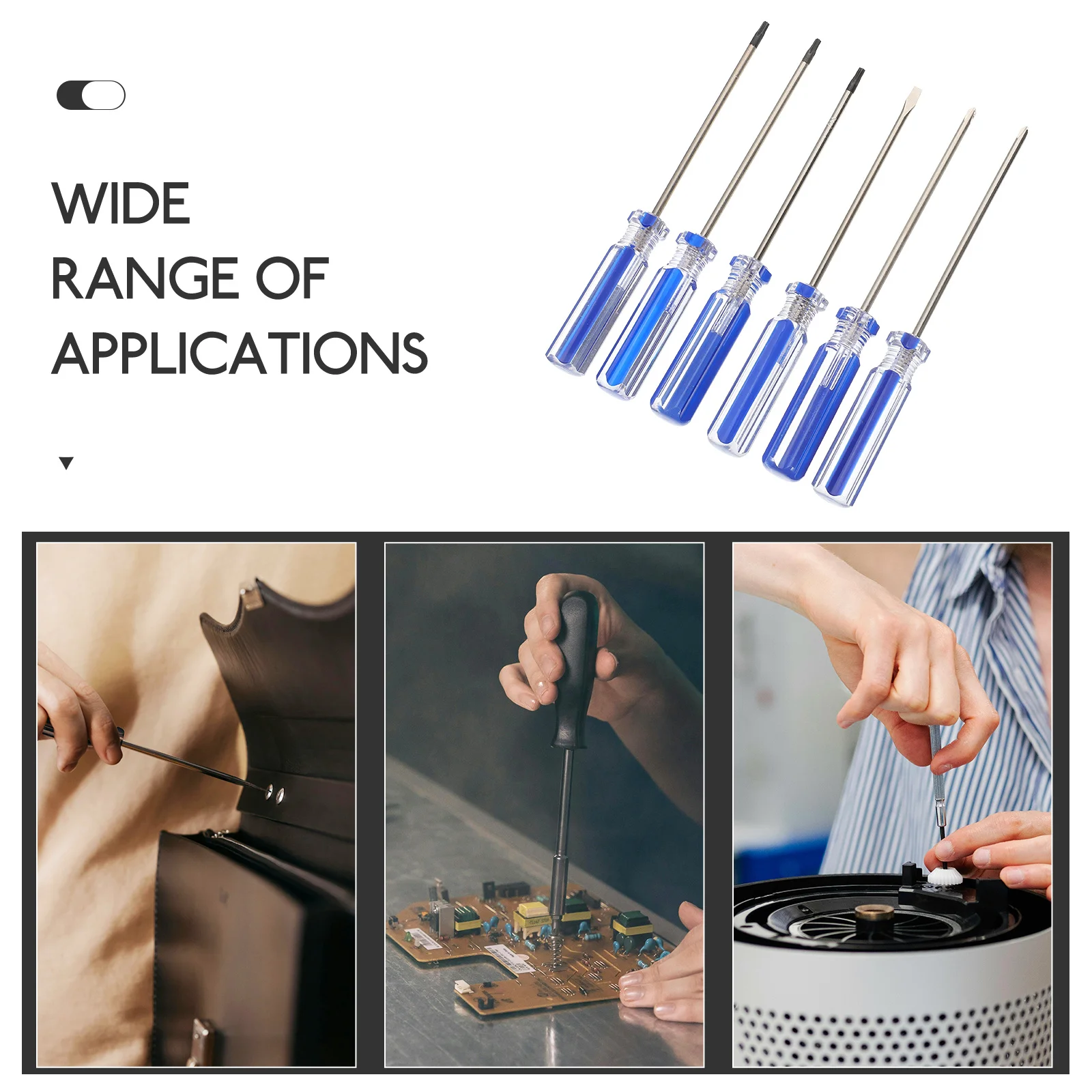 

6 Pcs Precision Screwdriver with Holes Screwdrivers Tool Plastic Home Repair Kits