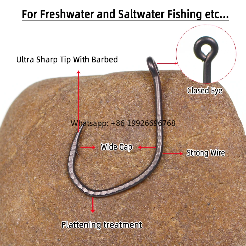 

#1/0 #2/0 #3/0 Barbed Wacky Hook Strong Wire Freshwater Saltwater Fishing Hook Trout Bass Fishing Tackle factory