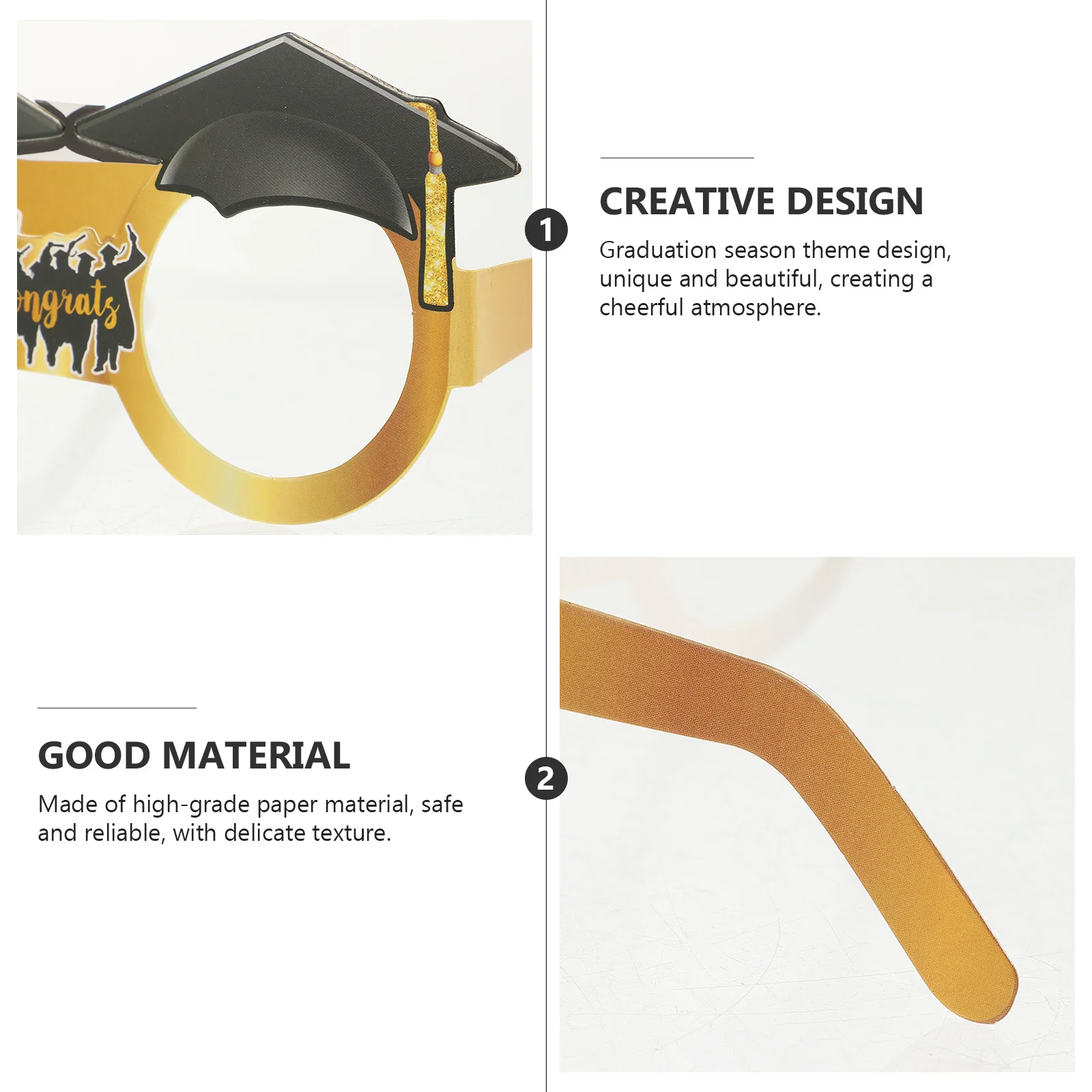 

12Pcs Graduation Paper Glasses Party Glasses Graduation Photo Props Grad Party Eyewear 2023 Supplies Grad Photo Props