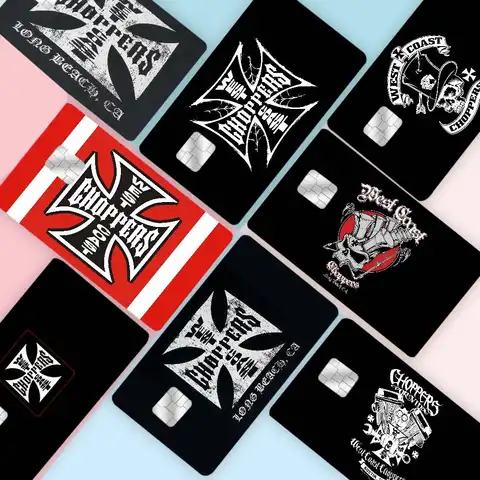 West Coast Choppers Game Anime Sticker Film Skin Cover Case for Small Large No Chip Debit Credit Card Front Side