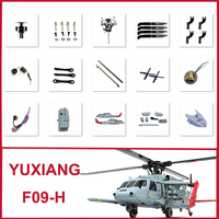 YXZNRC F09H Helicopter UH60-Black Hawk Accessories Body Battery Blade Nose Landing Gear Parts compatible Eachine E200 E200s