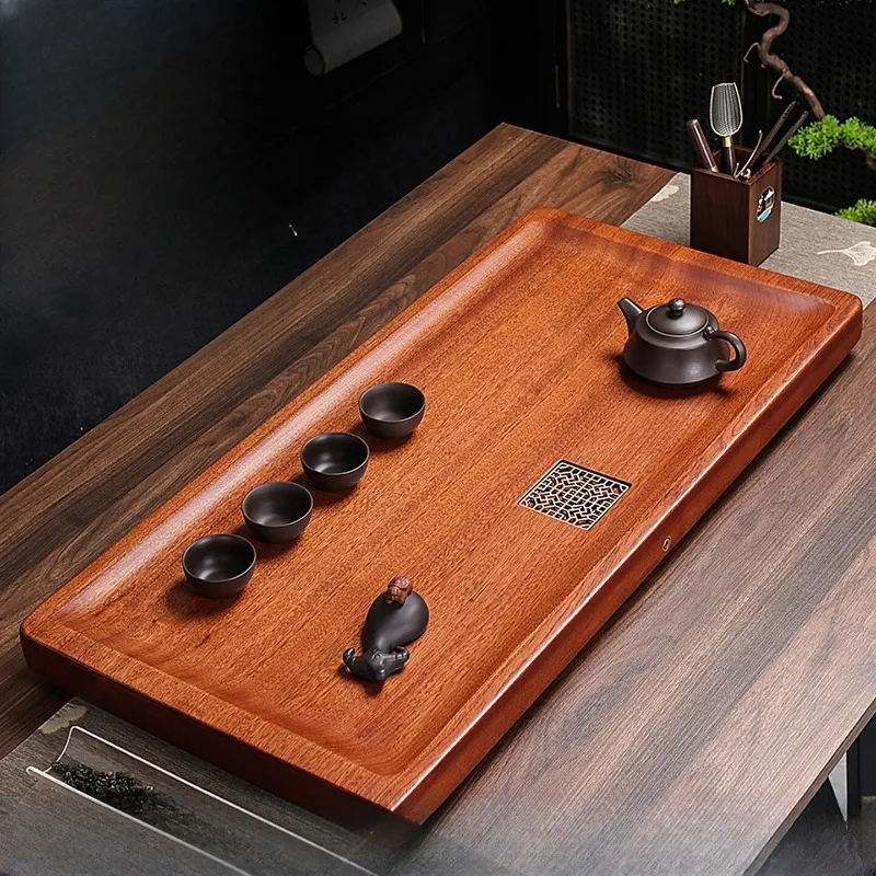 

Storage Ceremony Tea Tray Desk Table Pot Kitchen Drainage Serving Office Tea Tray Valet Coasters Bandeja Madera Home Products