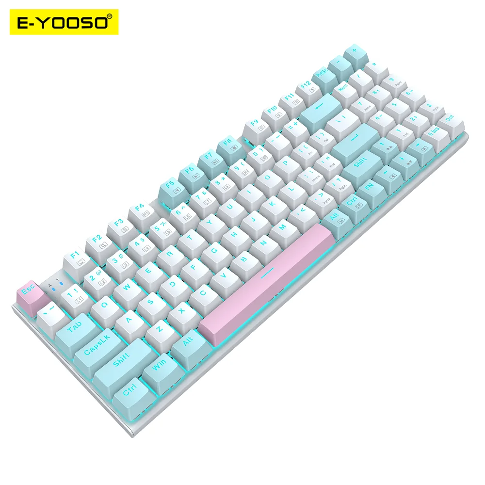 E-YOOSO Z19 USB Mechanical Gaming Keyboard Blue Red Switch 94 Keys Wired cable for Compute Laptop PC