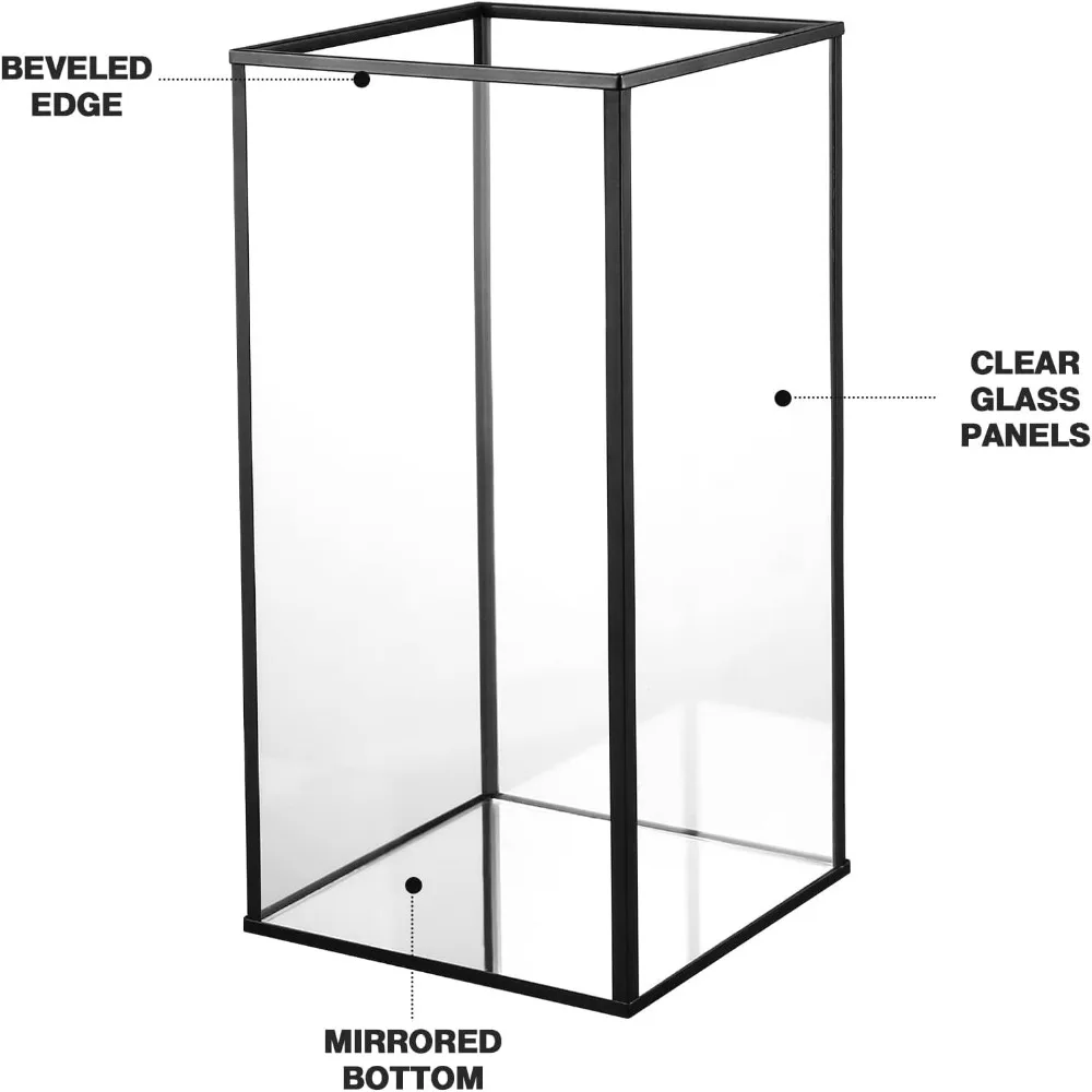 مجموعة حامل شموع إعصار زجاجي مكونة من 3 قطع شموع إعصار سوداء لحفلات الزفاف وعطلات أعياد الميلاد وديكور المنزل