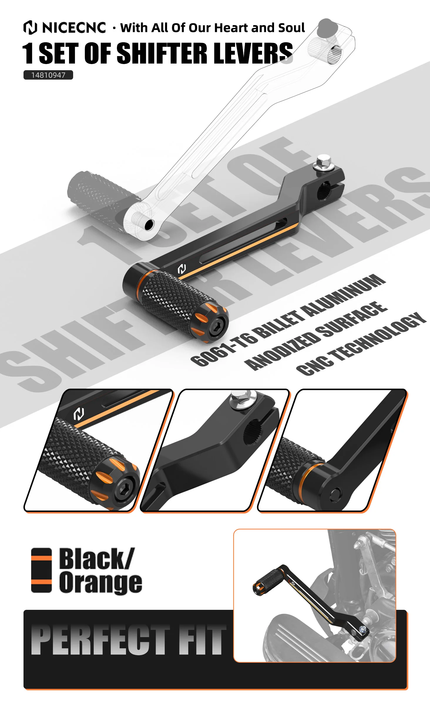 Für Harley Street Glide FLHX Road Glide FLTRX Road King /Special Electra Glide Standard NICECNC Bremspedalauflage Schalthebel – Detail 9