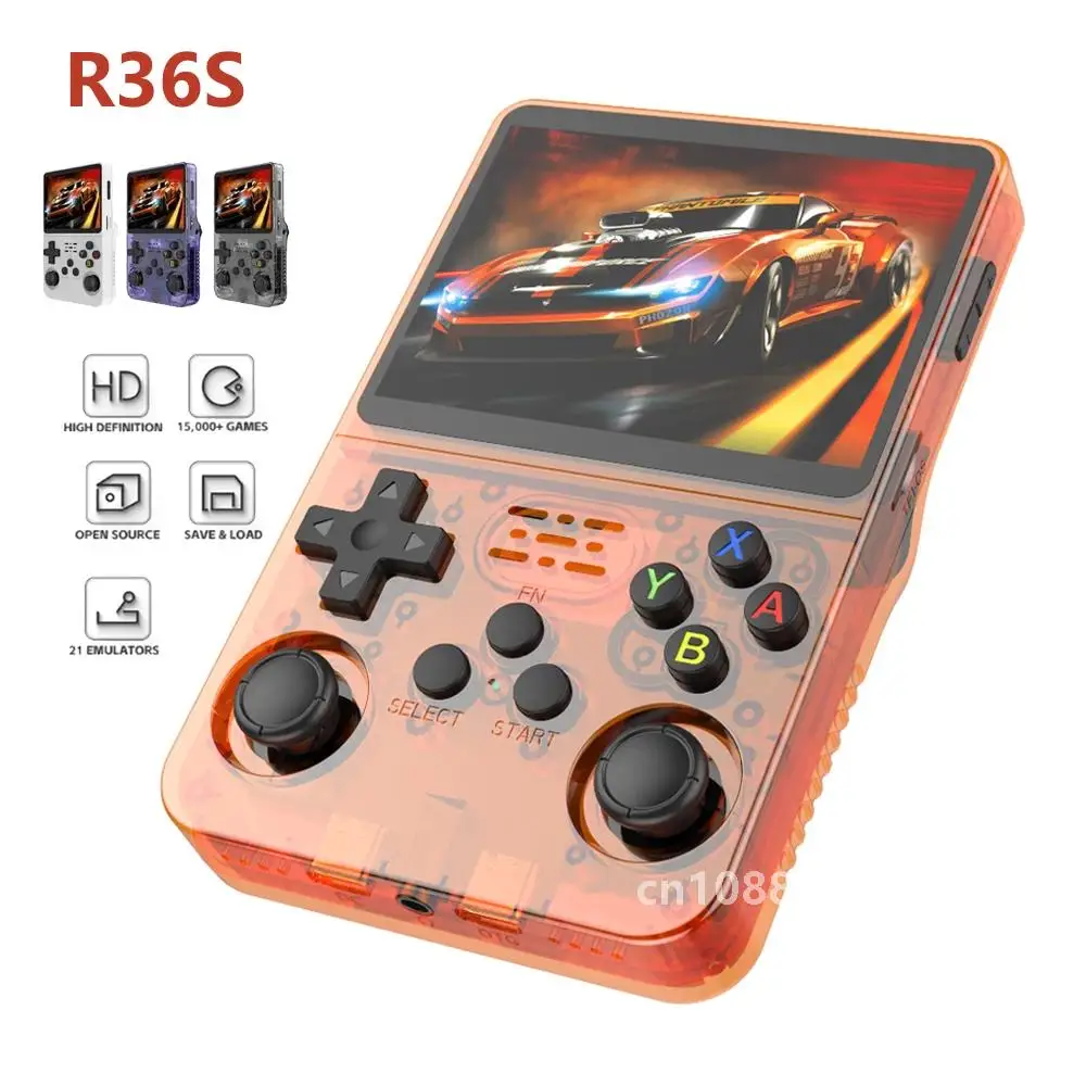 R36S Retro Handheld Video Game Console Linux System 3.5 Inch IPS Screen Portable Pocket Video Player 64GB RG35S Plus 128G Gifts