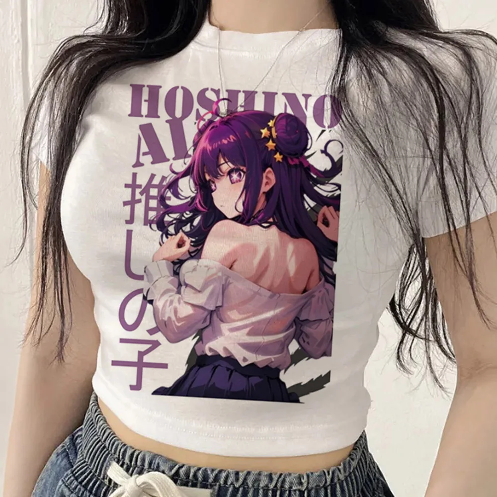 Oshi No Ko cropped top ladies y2k emo harajuku anime t shirt alternative  graphic grunge anime clearance sales