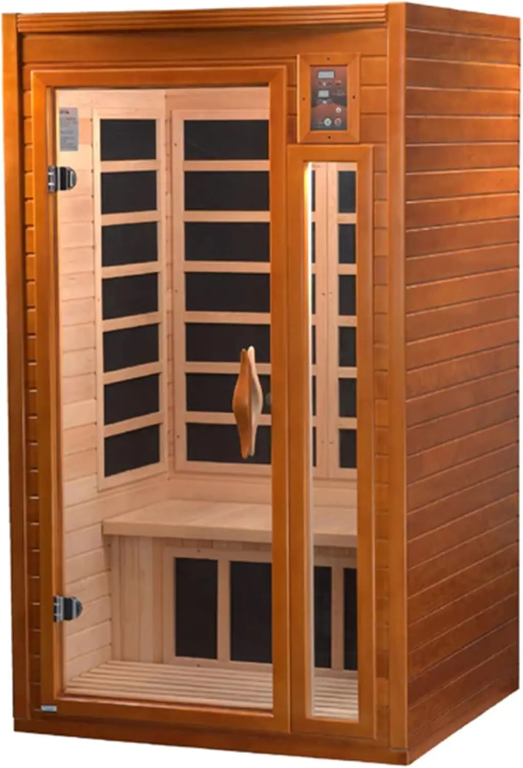 DYNAMIC SAUNAS Barcelona 2 Person Low EMF FAR Infrared Sauna for Home with Chromotherapy Lighting with Red Light Feature