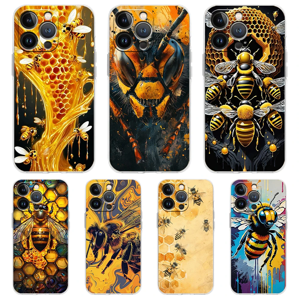 Bugs bees scientific decomposition Soft TPU Transparent Phone Case for iPhone 16 15 14 13 12 11 Pro Max XR 8 7 Plus XS Max Shell